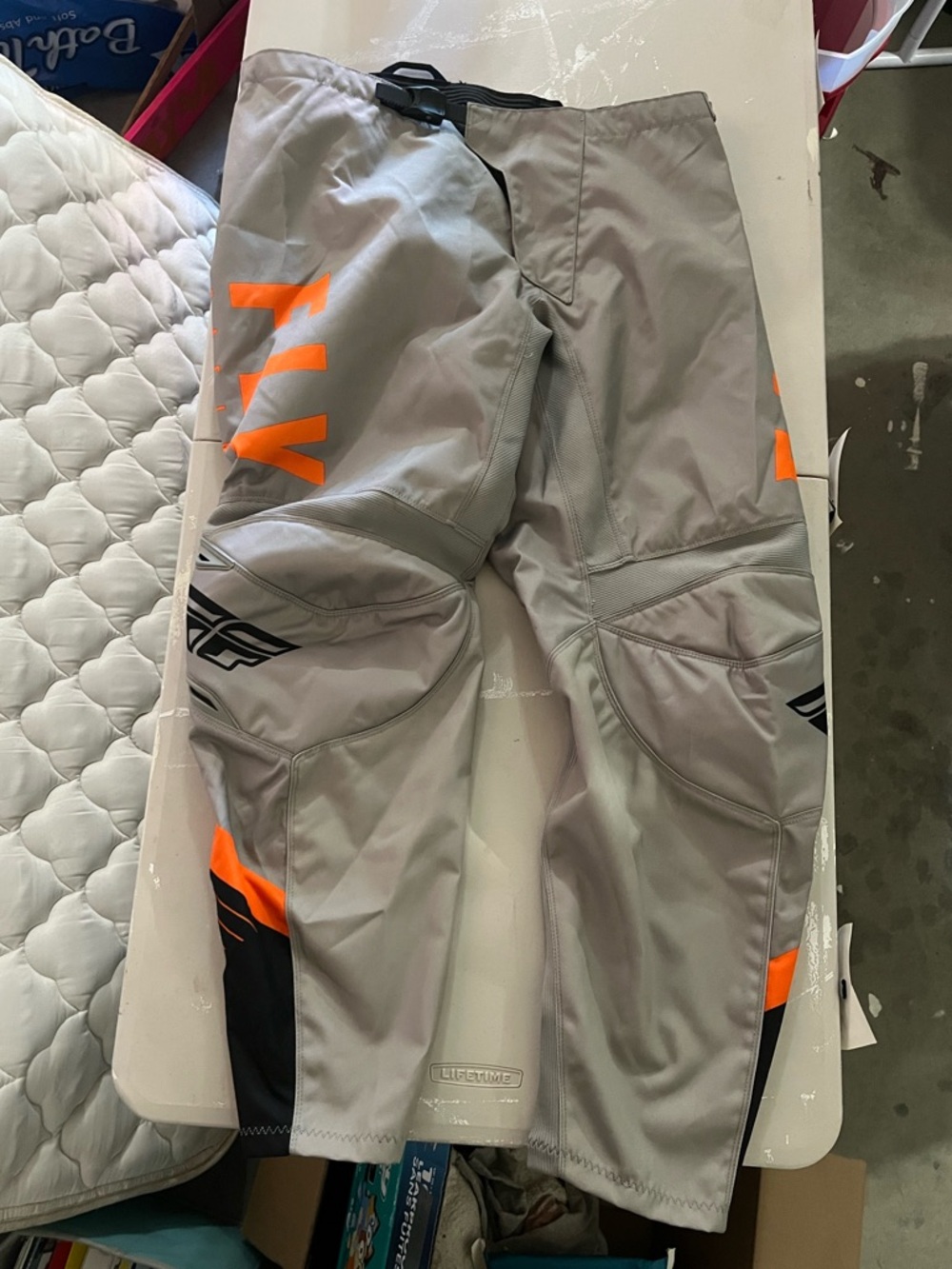 FLY Racing Men’s Gray Cargo Pants with Orange Accents